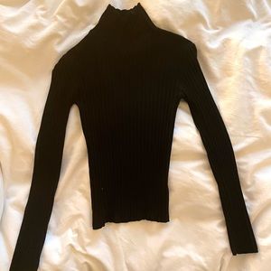 Black ribbed turtleneck